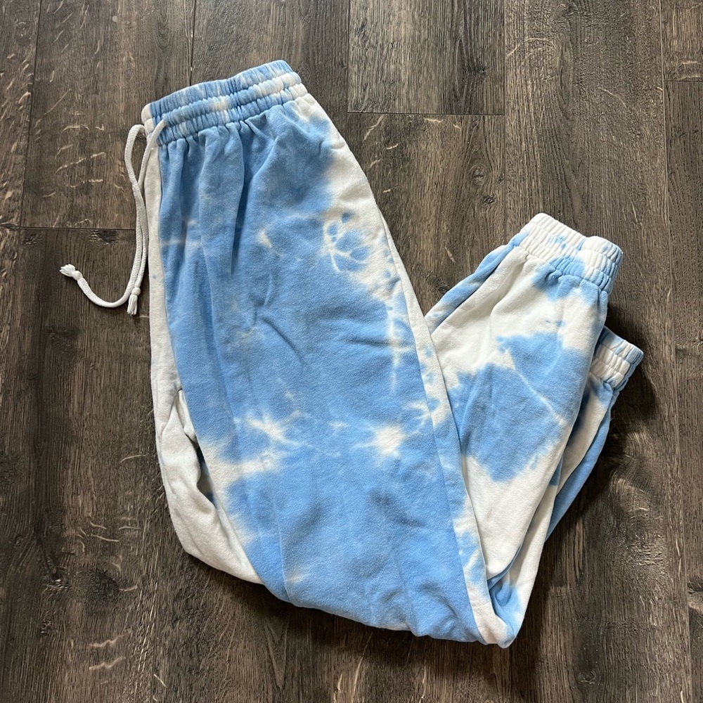 Adika Blue and White Tie-Dye Joggers
